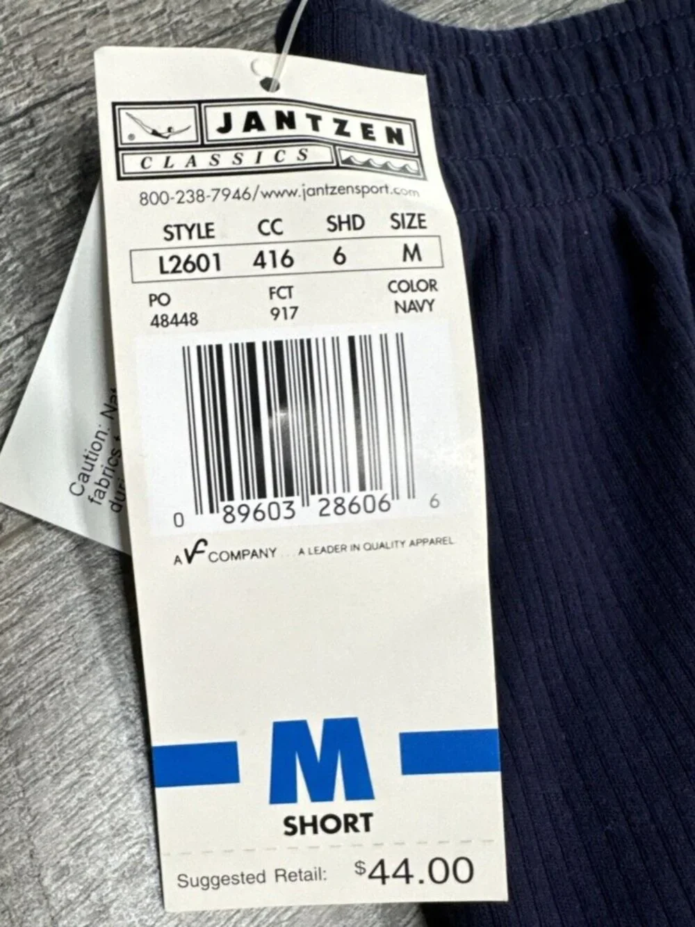 Vintage Jantzen Pants Womens Medium Blue Knit Elastic Waist Casual Pockets NEW